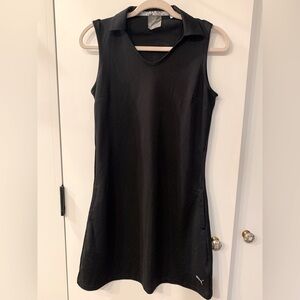 Puma Black Sleeveless Polo Golf Tennis Dress S
